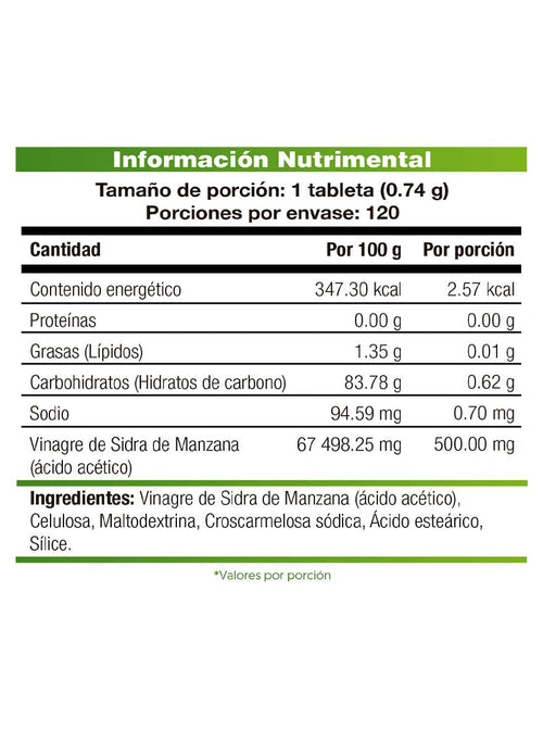Kal Apple Cider Vinegar 120 tab